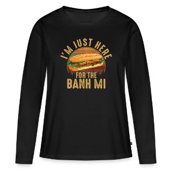 Banh Mi Vietnamese Food - Frauen Premium Bio Langarmshirt - Schwarz - Vorne - Julia (174cm)