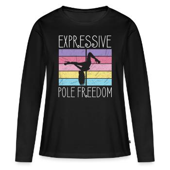 Danseur De Pole Dance, Pole Dance, Pole Dance - T-shirt manches longues Premium bio Femme - noir - Devant - Julia (174cm)