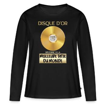 Best Auntie in the World - Women's Premium Organic Long Sleeve Shirt - black - Front - Julia (174cm)