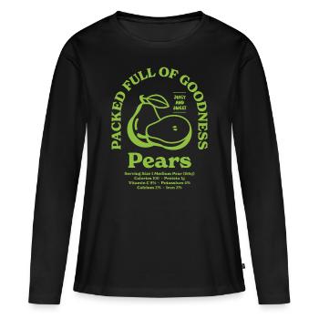 Pears Nutritional - Women's Premium Organic Long Sleeve Shirt - black - Front - Julia (174cm)