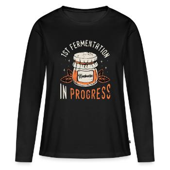 Kombucha 1st Fermentation In Progress Home Brewing - Women's Premium Organic Long Sleeve Shirt - black - Front - Julia (174cm)