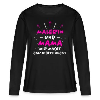 Malerin Spruch Malermeister Beruf Malerin Geschenk - Frauen Premium Bio Langarmshirt - Schwarz - Vorne - Julia (174cm)