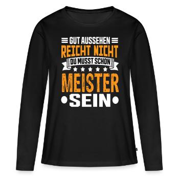 Master - Women's Premium Organic Long Sleeve Shirt - black - Front - Julia (174cm)