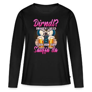 Remplacement de Dirndl - T-shirt manches longues Premium bio Femme - noir - Devant - Julia (174cm)