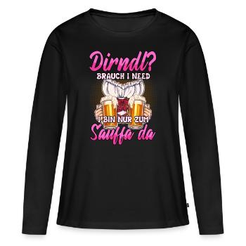 Remplacement de Dirndl - T-shirt manches longues Premium bio Femme - noir - Devant - Julia (174cm)