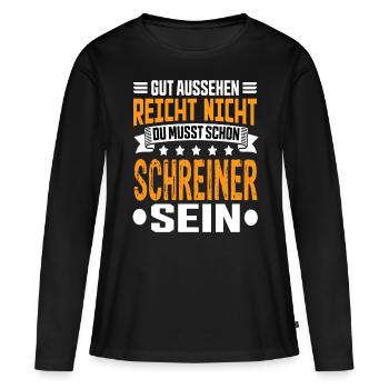 Carpenter Master Carpenter Carpentry Carpentry - Women's Premium Organic Long Sleeve Shirt - black - Front - Julia (174cm)