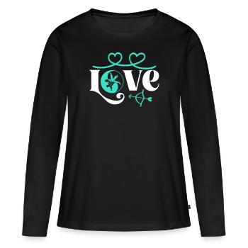Judoka Taekwondo Karate Aikido Ju-Jutsu - Frauen Premium Bio Langarmshirt - Schwarz - Vorne - Julia (174cm)
