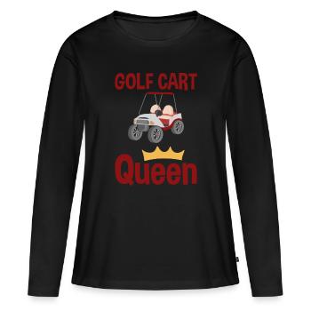 Golf Cart Queen 2 - Women's Premium Organic Long Sleeve Shirt - black - Front - Julia (174cm)