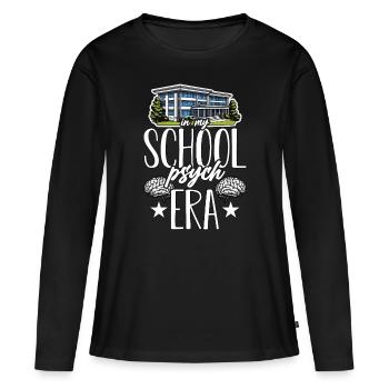School Psych In My School Psych Psychology Teacher - Frauen Premium Bio Langarmshirt - Schwarz - Vorne - Julia (174cm)