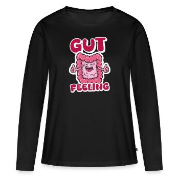Sentiment d’intestin de l’infirmière gastro-intestinale - T-shirt manches longues Premium bio Femme - noir - Devant - Julia (174cm)