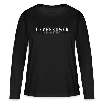 Leverkusen Ma ville - T-shirt manches longues Premium bio Femme - noir - Devant - Julia (174cm)