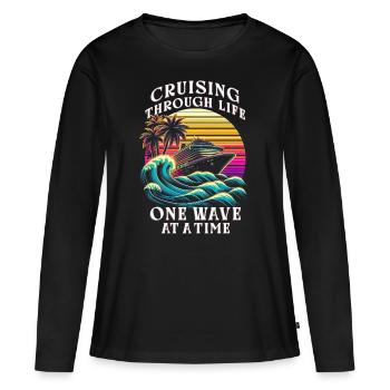Cruise Crusader Crusader - Women's Premium Organic Long Sleeve Shirt - black - Front - Julia (174cm)