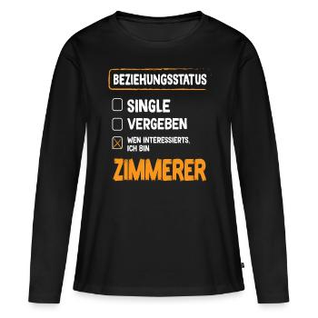 Zimmerer Relationship Status - Women's Premium Organic Long Sleeve Shirt - black - Front - Julia (174cm)