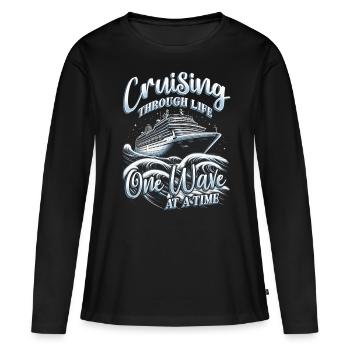 Cruise Crusader Crusader - Women's Premium Organic Long Sleeve Shirt - black - Front - Julia (174cm)