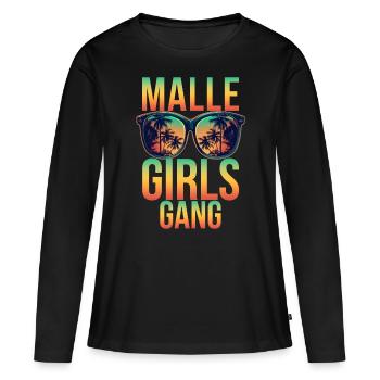 Gang de filles Malle - T-shirt manches longues Premium bio Femme - noir - Devant - Julia (174cm)