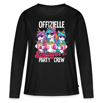 Frapper - T-shirt manches longues Premium bio Femme - noir - Devant - Julia (174cm)