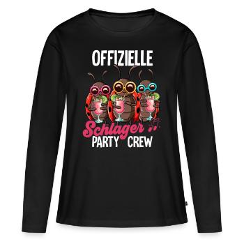 Frapper - T-shirt manches longues Premium bio Femme - noir - Devant - Julia (174cm)