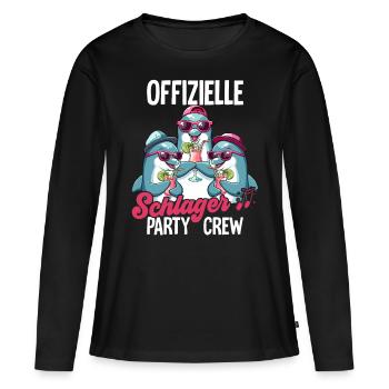 Frapper - T-shirt manches longues Premium bio Femme - noir - Devant - Julia (174cm)