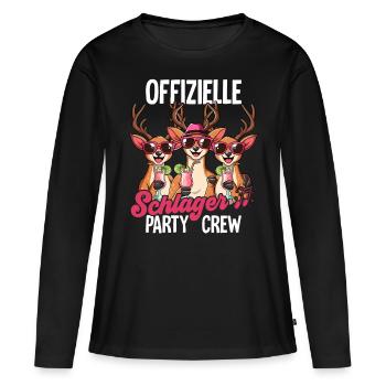 Frapper - T-shirt manches longues Premium bio Femme - noir - Devant - Julia (174cm)