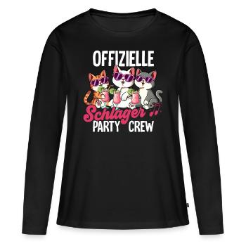 Frapper - T-shirt manches longues Premium bio Femme - noir - Devant - Julia (174cm)