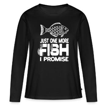 Juste un poisson de plus, je vous promets un poisson, un poisson, un poisson - T-shirt manches longues Premium bio Femme - noir - Devant - Julia (174cm)