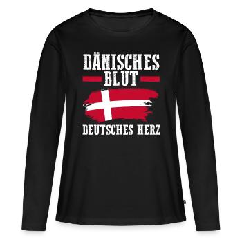 Danois Danemark - T-shirt manches longues Premium bio Femme - noir - Devant - Julia (174cm)