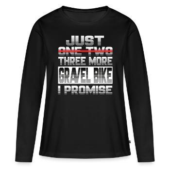 Encore un vélo de gravier Je promets Gravelbike - T-shirt manches longues Premium bio Femme - noir - Devant - Julia (174cm)