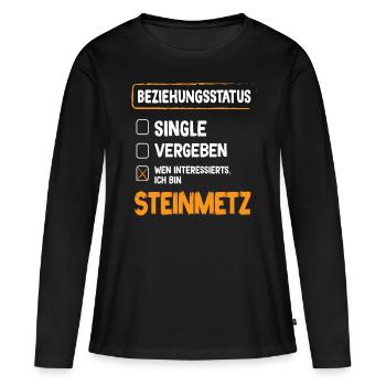 Statut relationnel du tailleur de pierre Profession de tailleur de pierre - T-shirt manches longues Premium bio Femme - noir - Devant - Julia (174cm)