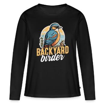 Observation des oiseaux Ornithologue ornithologue - T-shirt manches longues Premium bio Femme - noir - Devant - Julia (174cm)