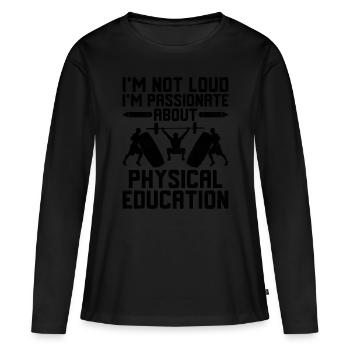 Professeur d’éducation physique Professeurs d’éducation physique École Spor - T-shirt manches longues Premium bio Femme - noir - Devant - Julia (174cm)
