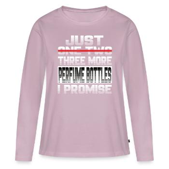 Encore un flacon de parfum que je promets Parfüm - T-shirt manches longues Premium bio Femme - rose poudré - Devant - Julia (174cm)
