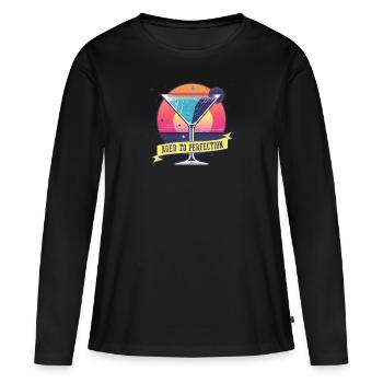 90 Years Old Aged to Perfection - Women's Premium Organic Long Sleeve Shirt - black - Front - Julia (174cm)