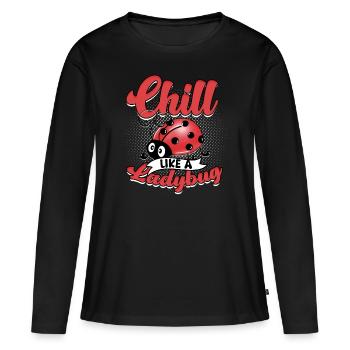 Ladybug Entomology Entomologist - Women's Premium Organic Long Sleeve Shirt - black - Front - Julia (174cm)