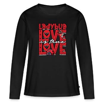Ladybug Entomology Entomologist - Women's Premium Organic Long Sleeve Shirt - black - Front - Julia (174cm)