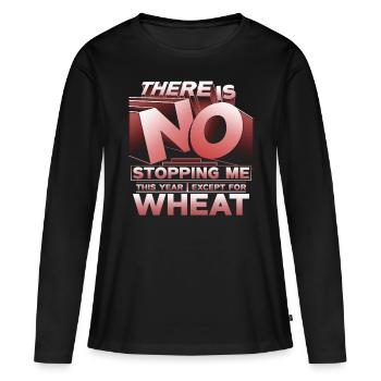 Allergie au blé - T-shirt manches longues Premium bio Femme - noir - Devant - Julia (174cm)