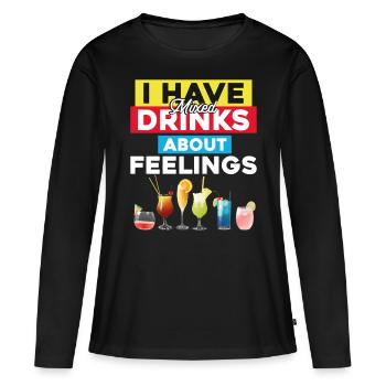 Barman Mixologue J’ai mélangé - T-shirt manches longues Premium bio Femme - noir - Devant - Julia (174cm)