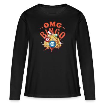Bingo Player Bingo Jeu de bingo Jeux de bingo - T-shirt manches longues Premium bio Femme - noir - Devant - Julia (174cm)