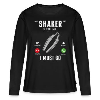 Bartender Mixologist Phone Display - Frauen Premium Bio Langarmshirt - Schwarz - Vorne - Julia (174cm)