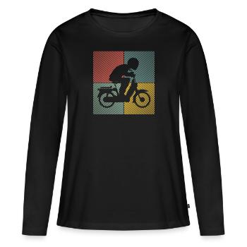Moped moped scooter moped moped driver tshirt moped - Women's Premium Organic Long Sleeve Shirt - black - Front - Julia (174cm)