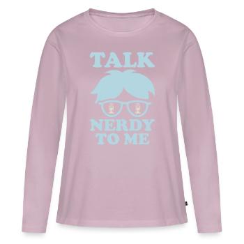 Podcast Host Podcaster Podcasting Podcast Listener - Women's Premium Organic Long Sleeve Shirt - dusky pink - Front - Julia (174cm)