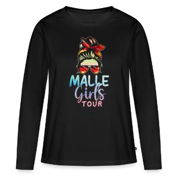 Visite des filles de Malle - T-shirt manches longues Premium bio Femme - noir - Devant - Julia (174cm)
