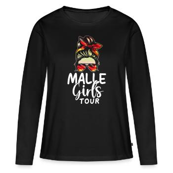 Visite des filles de Malle - T-shirt manches longues Premium bio Femme - noir - Devant - Julia (174cm)