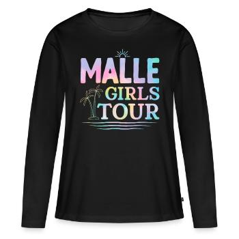 Visite des filles de Malle - T-shirt manches longues Premium bio Femme - noir - Devant - Julia (174cm)