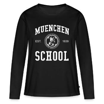 Munich School University University University - T-shirt manches longues Premium bio Femme - noir - Devant - Julia (174cm)