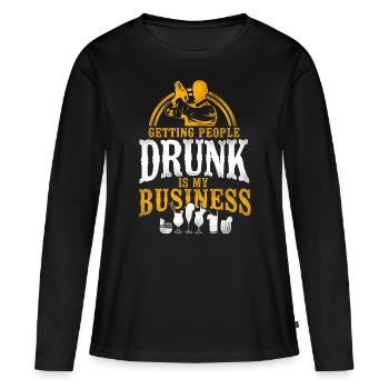 Bartender Mixologist Getting - Women's Premium Organic Long Sleeve Shirt - black - Front - Julia (174cm)