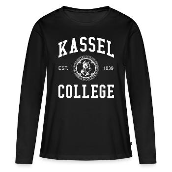 Kassel College University University University School - T-shirt manches longues Premium bio Femme - noir - Devant - Julia (174cm)