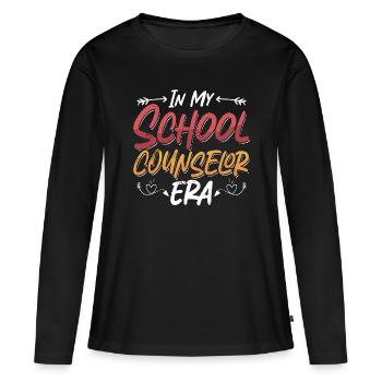 Conseiller scolaire Dans mon conseil scolaire Conseiller - T-shirt manches longues Premium bio Femme - noir - Devant - Julia (174cm)