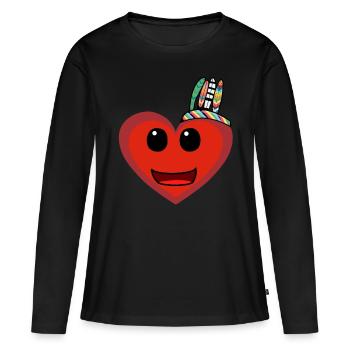Wild West Heart Hearts Chamans Chamans - T-shirt manches longues Premium bio Femme - noir - Devant - Julia (174cm)