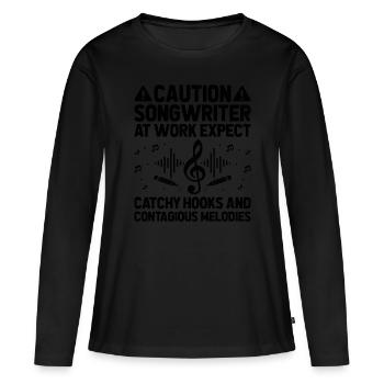 Musician Songwriter Singer Musician Music Music Pr - Women's Premium Organic Long Sleeve Shirt - black - Front - Julia (174cm)