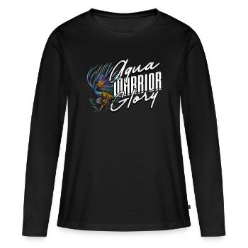 Poisson Betta Betta Aqua Warrior Gloire - T-shirt manches longues Premium bio Femme - noir - Devant - Julia (174cm)